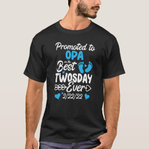 T-shirt Mens Deux Jours Promu À Opa Grand-Père Nouveau Béb