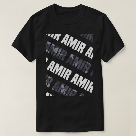 T-shirt Mens Diagonal Amir Pattern Design Gift Grey Camoue (Design devant)