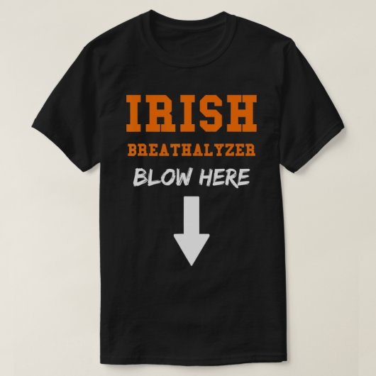 T-shirt Mens Dirty Irish Breathalyzer Adulte Da (Design devant)