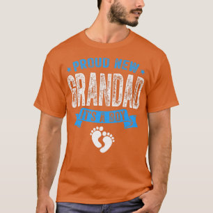 T-shirt Mens Distressed Proud New Grandad It's A Boy Gende