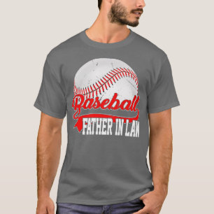 T-shirt Mens Distressed Retro Baseball FatherInLaw Men Him
