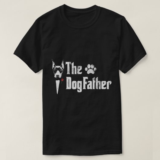 T-shirt Mens Dogfather Doberman pinscher Chien Papa Tshir (Design devant)