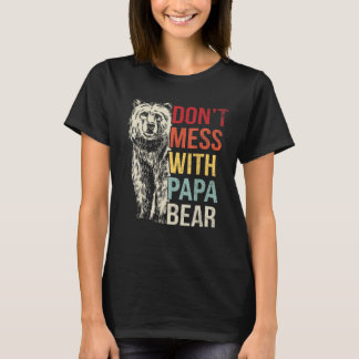 T-shirt Mens Don t Mess With Papa Bear Vintage Retro