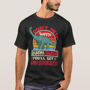 T-shirt Mens Don't Mess With Grandpa Saurus I Jurasskicked