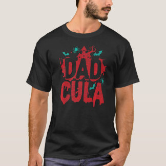 T-shirt Mens Dracula Halloween Papa Dadcula