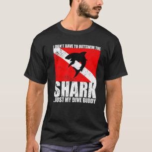 T-shirt Mens Drôle Je n'ai pas à dépasser le requin juste