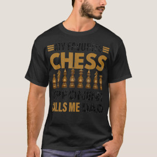 T-shirt Mens Drôle Mon adversaire d'échecs m'appelle Papa
