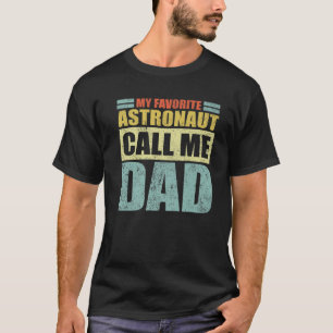 T-shirt Mens Drôle Mon Astronaut Favori M'Appelle Papa Fat