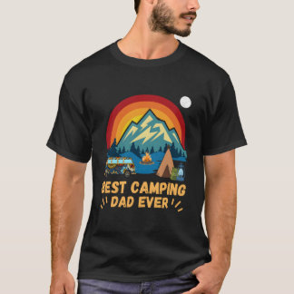 T-shirt Mens Drôle Vintage Meilleur Camping Papa Jamais Pè