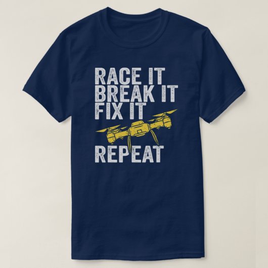 T-shirt Mens Drone Quadcopter Racing Design for a (Design devant)