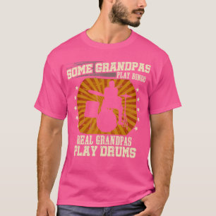T-shirt Mens Drummer Grandpa Real Grandpas Jouer des tambo