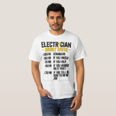 T-shirt Mens Electrician Hourly Rates Lineman Funny Electr (Devant entier)