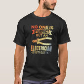 T-shirt Mens  Electronics Technician Joke for Electricians (Devant)