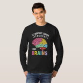 T-shirt Mens Enseignant élémentaire Amour Cerveaux École (Devant entier)