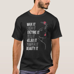 T-shirt Mens Esthéticien Beauticien Cosmetologue Skin The