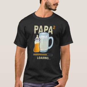 T-shirt Mens Expectant papa jumeaux second enfant papa à l