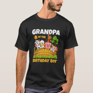 T-shirt Mens Farm Animal Grand-Père De L'Anniversaire Boy 