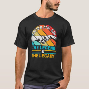 T-shirt Mens Father And Son The Legend And The Legacy Dadd