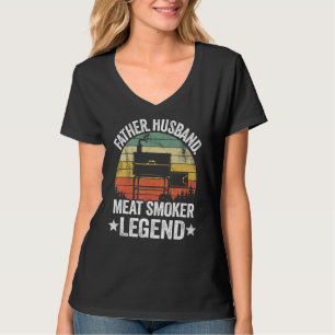 T-shirt Mens Father Husband Meat Smoker Legend Grilling Da
