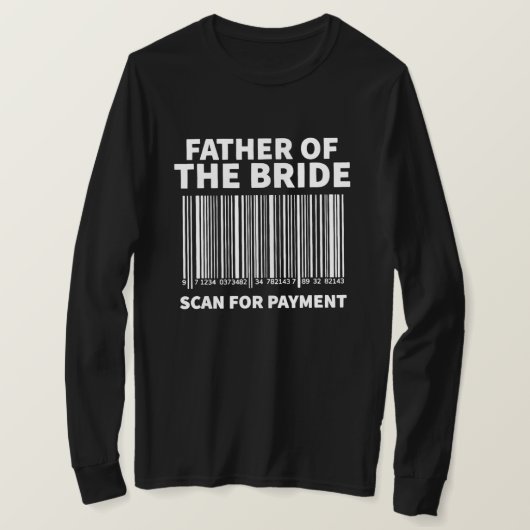 T-shirt Mens Father Of The Bride Scan For Wedding (Design devant)