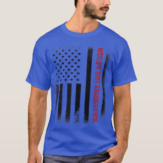 T-shirt Mens Fathers Day Gift Tee World's Best Grandfathe
