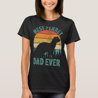 T-shirt Mens Ferret Vintage Meilleur Ferret Papa Jamais Pè