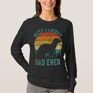 T-shirt Mens Ferret Vintage Meilleur Ferret Papa Jamais Pè
