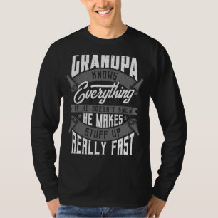 T-shirt Mens Fête des pères Grand-Père Sait Tout Grand-Pèr