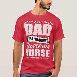 T-shirt Mens Fête des pères Je suis un papa fier d'un frém