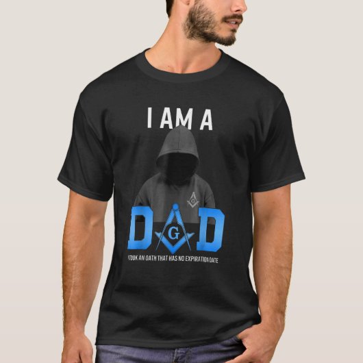 T-shirt Mens Fête des pères Masonic Papa Freemason Oath No (Devant)