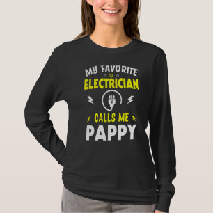 T-shirt Mens Fête des pères Mon Électricien Favori M'Appel