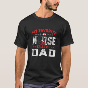 T-shirt Mens Fête des pères Mon Infirmière Préférée M'Appe