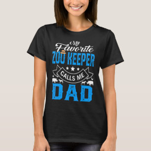 T-shirt Mens Fête des pères My Favori Zoo Keeper M'appelle