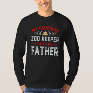 T-shirt Mens Fête des pères My Favori Zoo Keeper M'appelle