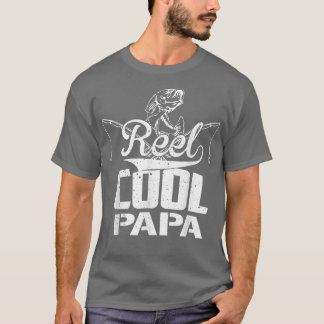T-shirt Mens Fête des pères Reel Cool Papa Pêche Papa Cade