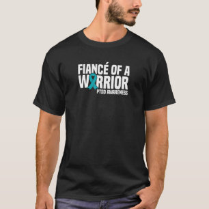 T-shirt Mens Fiance Of A Warrior Teal Ribbon Ptsd Awarenes