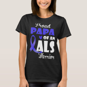 T-shirt Mens Fier Papa Of Als Warrior Family Matching Als