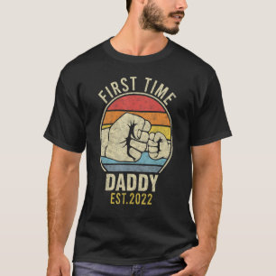 T-shirt Mens First Time Daddy Est 2022 Nouveau Papa Est 20