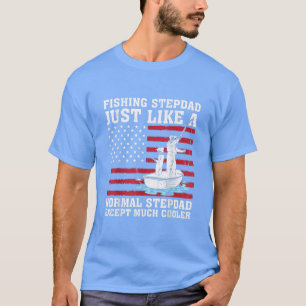 T-shirt Mens Fishing Stepdad Comme Un Stepdad Fa Stepdad N