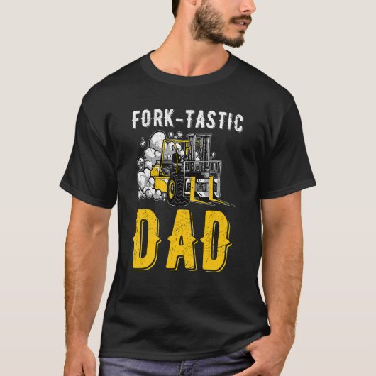 T-shirt Mens Fork Tastic Papa Forklifter Opérateur Forksta (Devant)