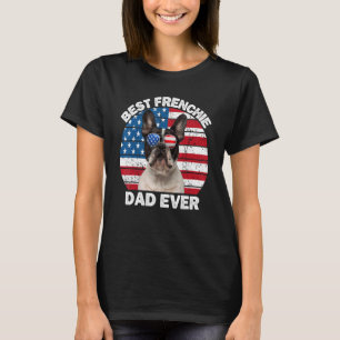 T-shirt Mens Frenchie Papa 4 juillet French Buldog Pour M