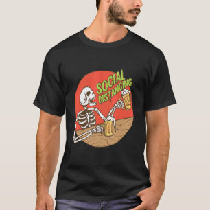 T-shirt Mens Fun J'étais Distante Sociale Avant était Cool