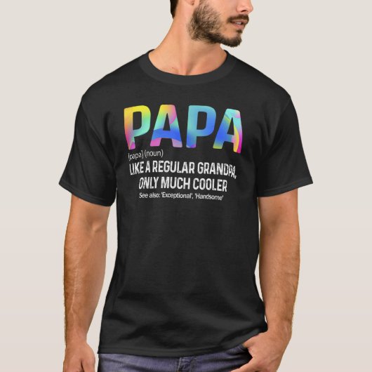 T-shirt Mens Fun Papa Définition Comme Un Grand-Père Régul (Devant)
