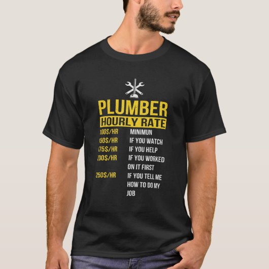 T-shirt Mens Funky Master Plumbing Man Tools Papa Plumber (Devant)
