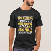 T-shirt Mens Funky Real Grandpas Jouer Pickleball (Devant)