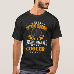 T-shirt Mens Funny Ascenseur Mécanicien Papa Outfit Lift E