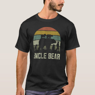 T-shirt Mens Funny Bear Uncle Cinq Cubes Enfants Fête des 