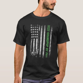 T-shirt Mens Funny Best Grandpop By Par Father's Day Golf