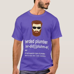 T-shirt Mens Funny Brown Beard Plumber Cadeau pour Homme S
