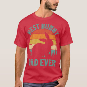 T-shirt Mens Funny Bunny Vintage Meilleur Bunny Papa Jamai